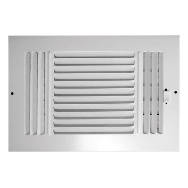 Tooltime C103M 10X06 10 x 6 in. 3-Way Wall &amp; Ceiling Register TO156643